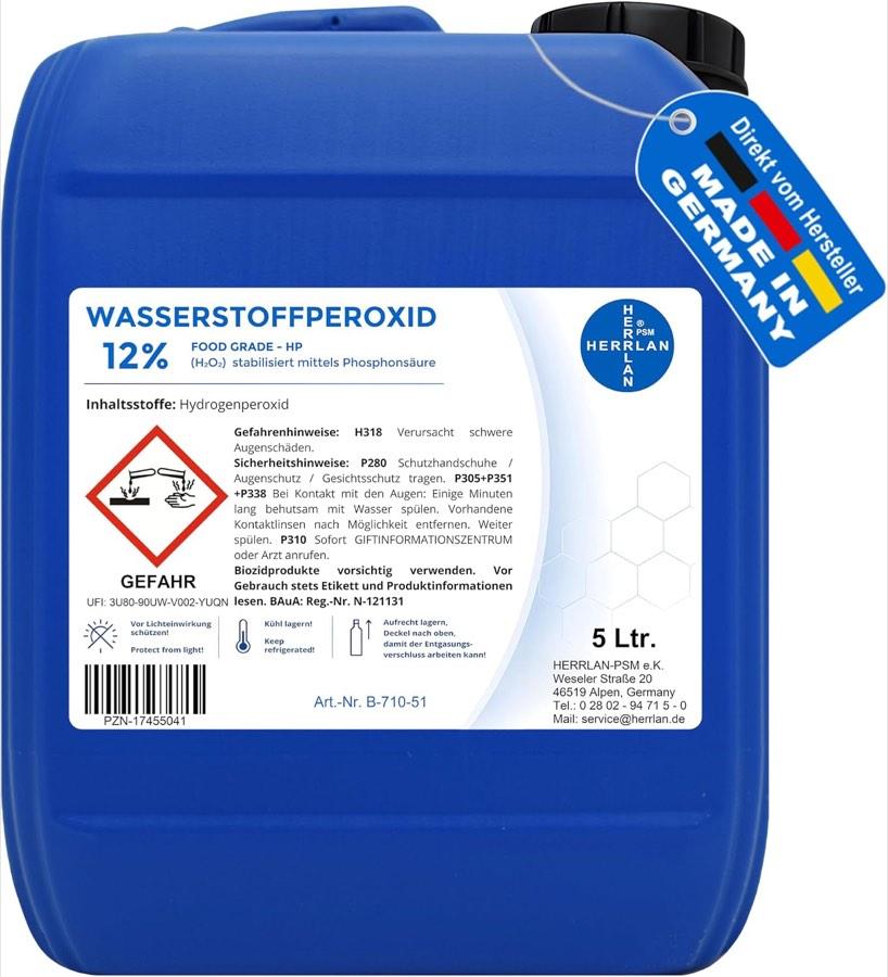 HERRLAN Wasserstoffperoxid 12% 5 l