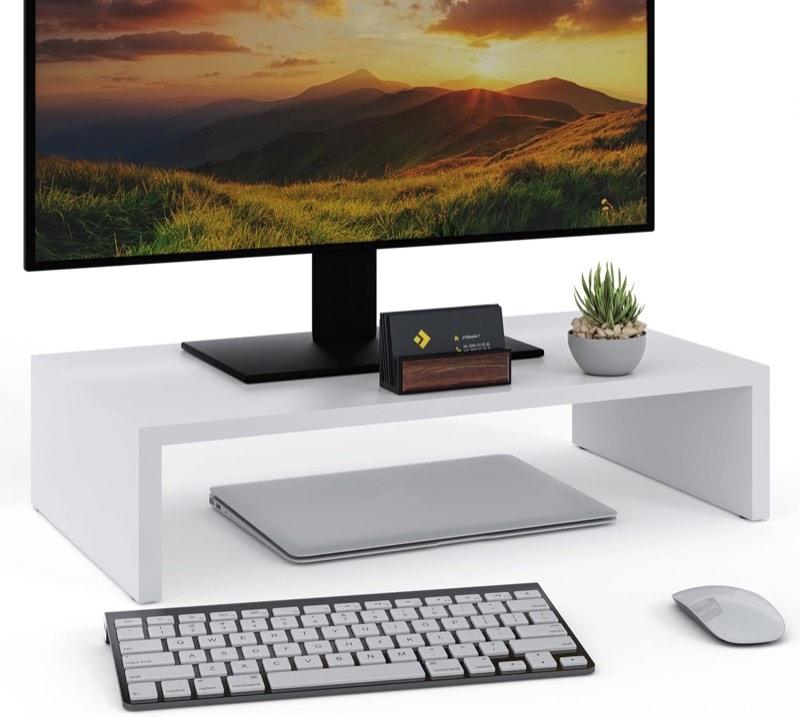 Monitorständer 1-stufig weiß