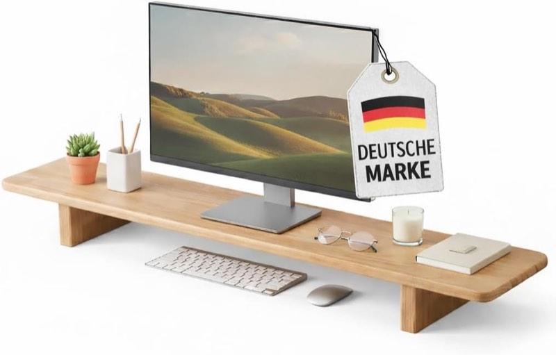 Dual-Monitorständer aus Holz