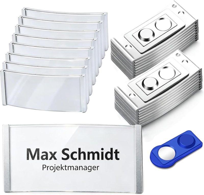 15 Stück Magnet-Namensschilder, Schale 78 x 32 mm