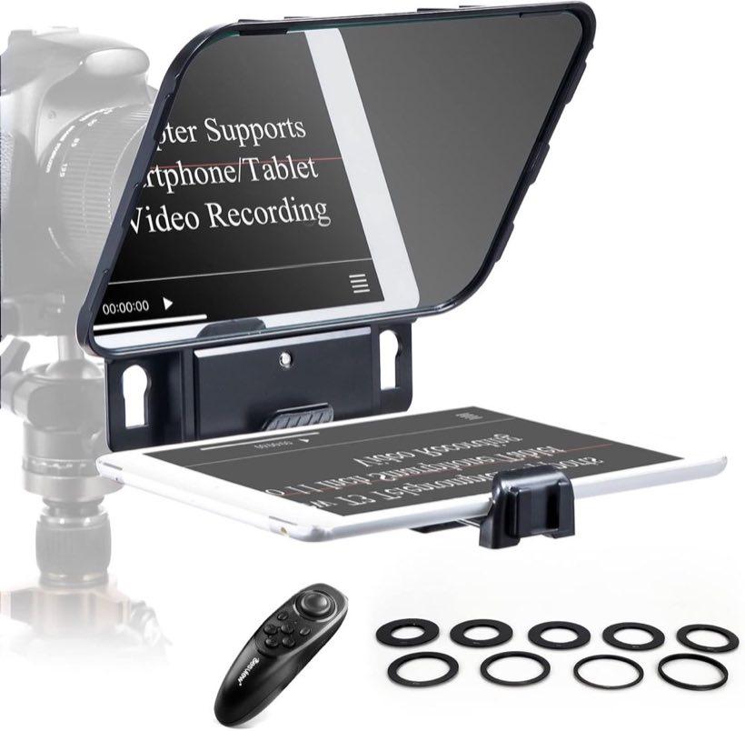 Desview T3 Teleprompter für Smartphone DSLR Kamera, bis 10 Zoll Tablet/iPad