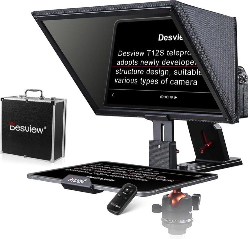Desview T12S Aluminiumlegierung Teleprompter 12,9" für iPad Tablet Kamera