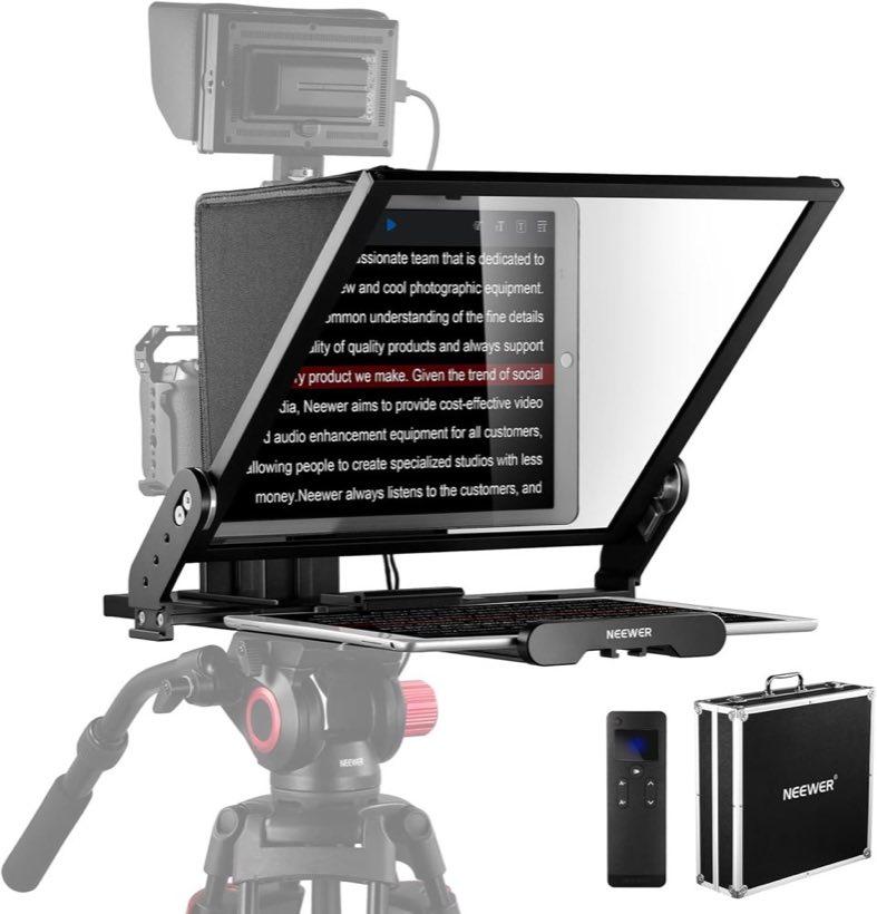 NEEWER Teleprompter X17 II mit RT113 Fernbedienung und App Steuerung
