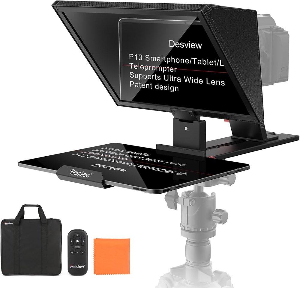 Desview P13 Aluminiumlegierung Teleprompter 13" für iPad Tablet DSLR Kamera