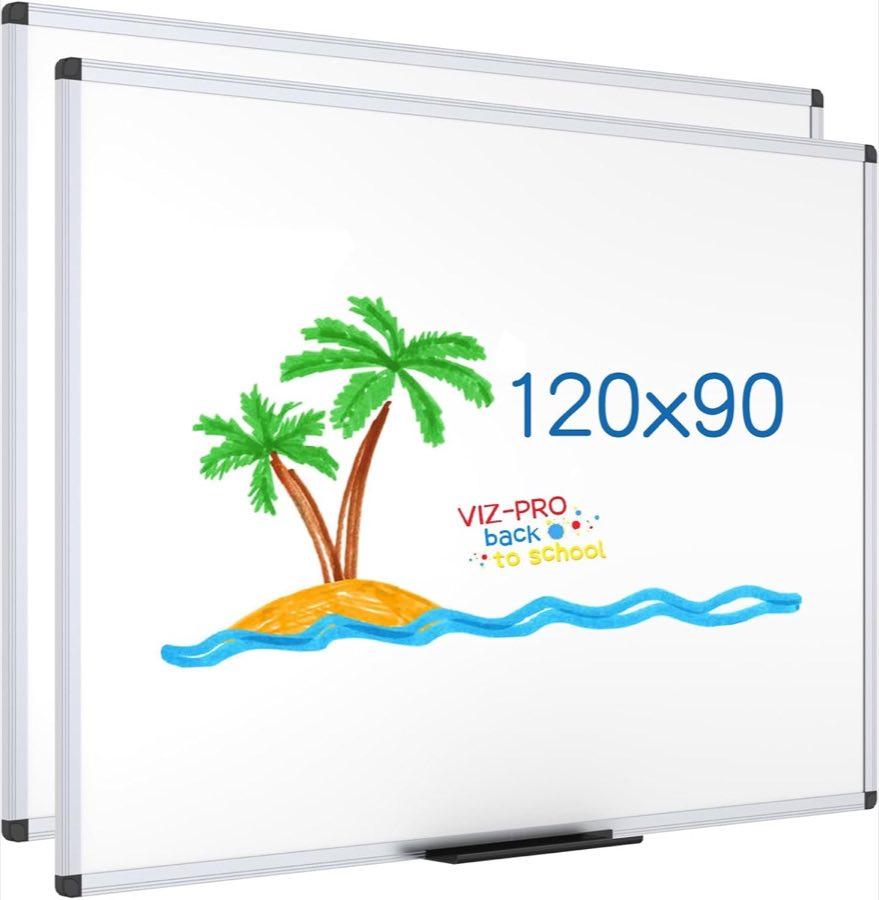 Magnetisches Whiteboard 2er-Pack 120 × 90 cm