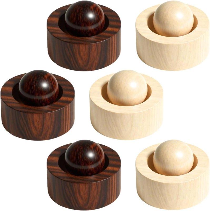 6 Holz-Duftkugeln Buche und Walnuss
