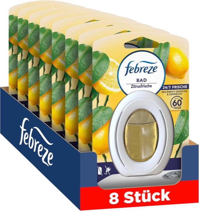 Febreze Bad Lufterfrischer Zitrusfrische, 8 Stück