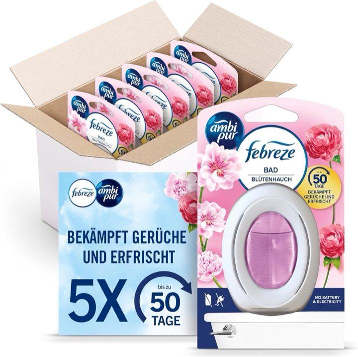 Febreze Bad Lufterfrischer Blütenhauch, 5 Stück
