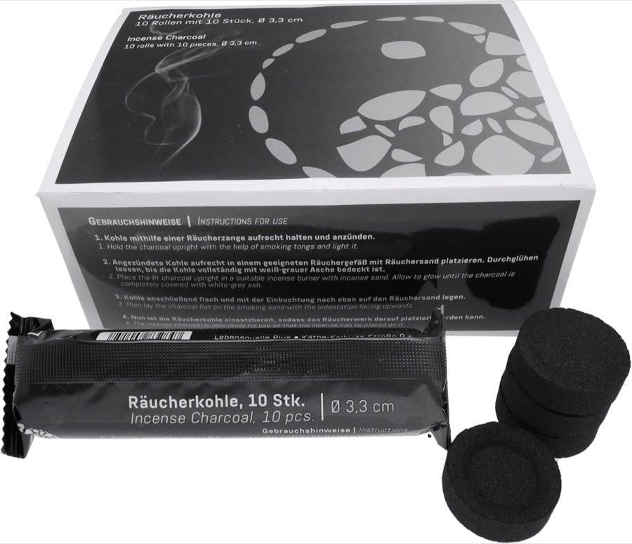 Lebensquelle Plus Kokoskohle 33 mm, 100 Tabletten mit Mulde