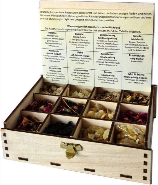 Heilkräuter Manufaktur Räucherbox, 12 Sorten