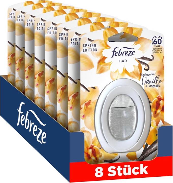 Febreze Bad Lufterfrischer Vanille, 8 Stück