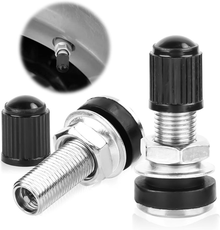 RUNEAY Tubeless-Ventil schwarz, 2 Stück