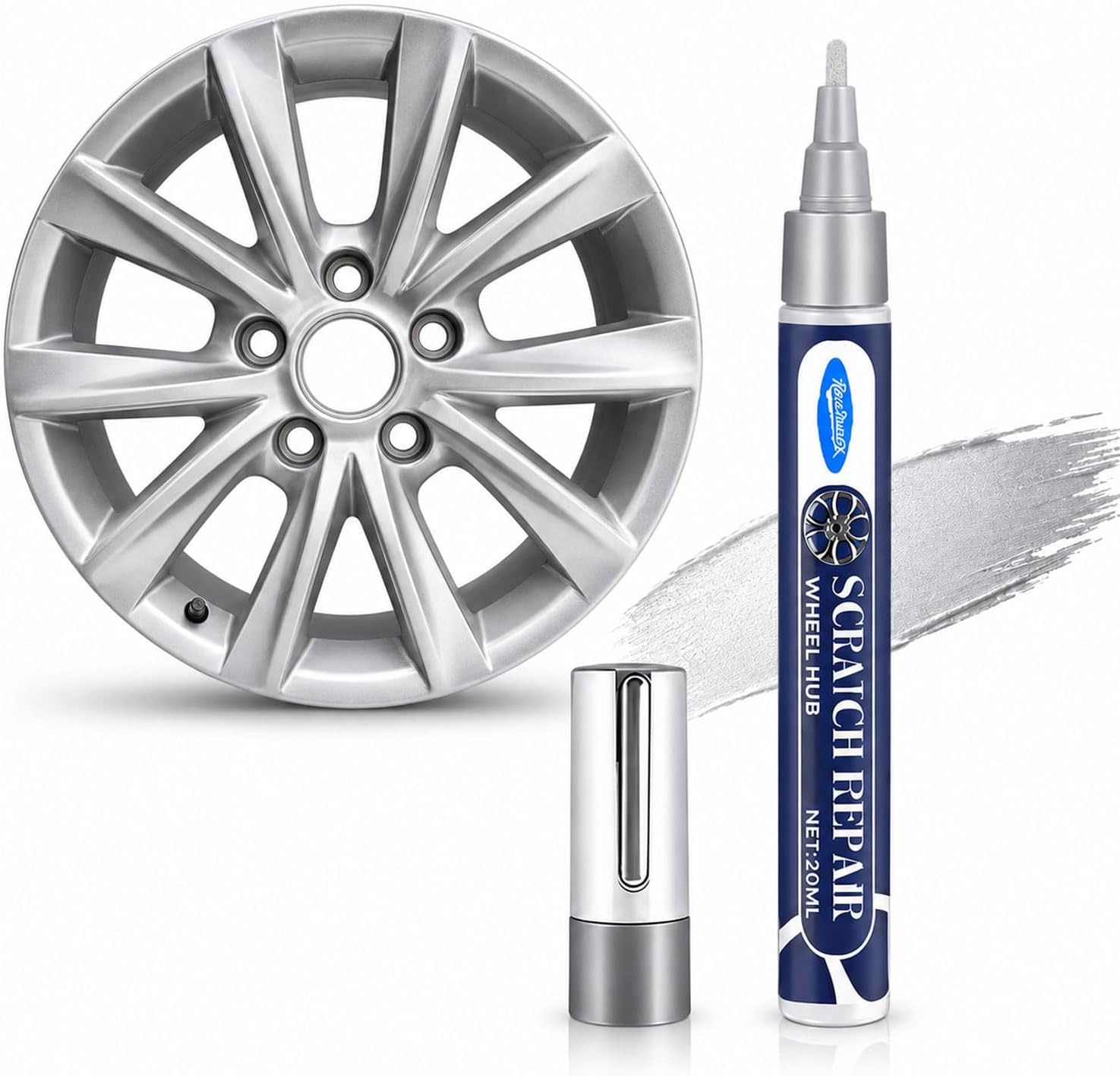 LEMONSTONE Lackstift Silber glänzend 20 ml