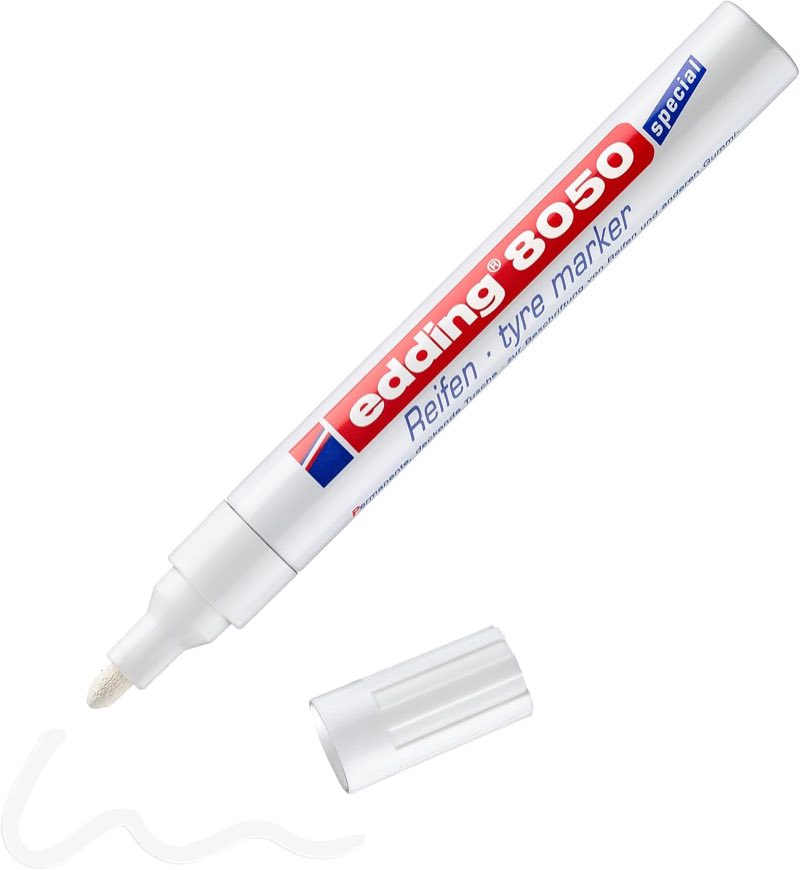 edding 8050 Reifenmarker weiß, 1 Stift