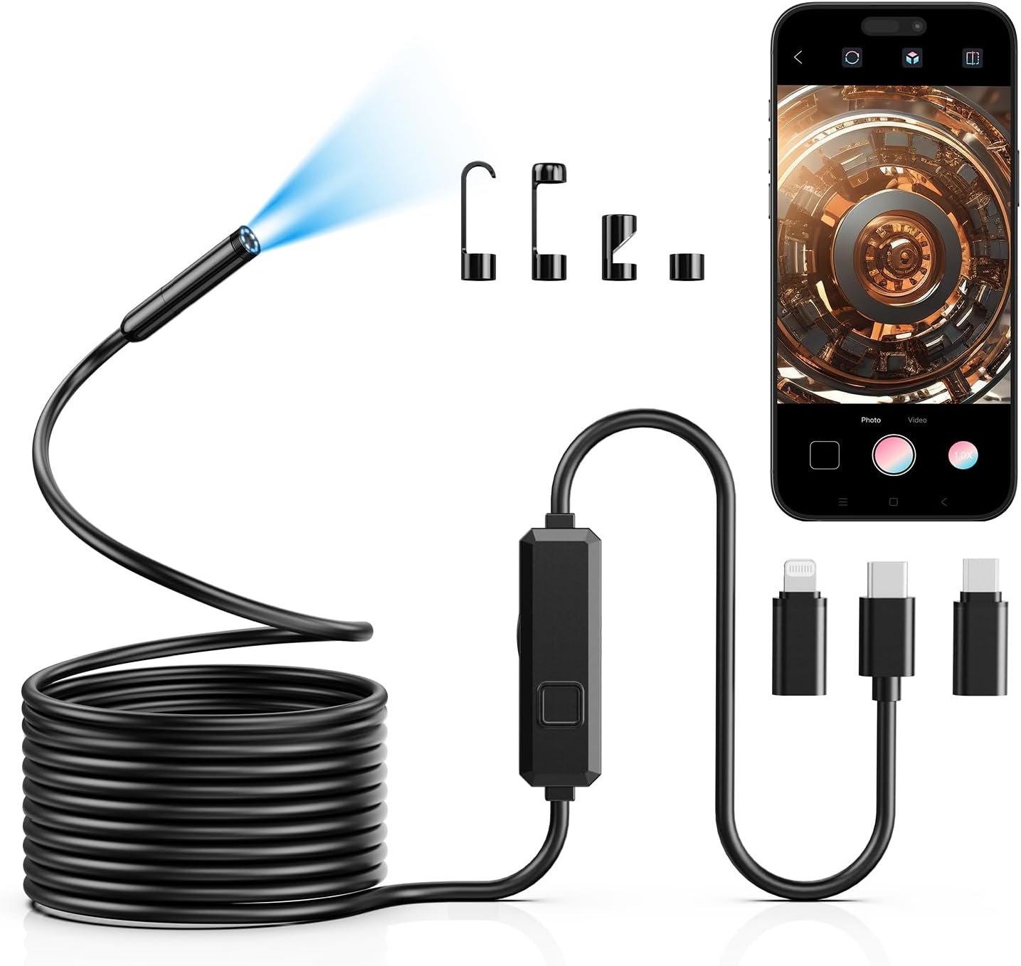 Vorth Endoskopkamera mit Licht – 1920P HD Budget-Tipp