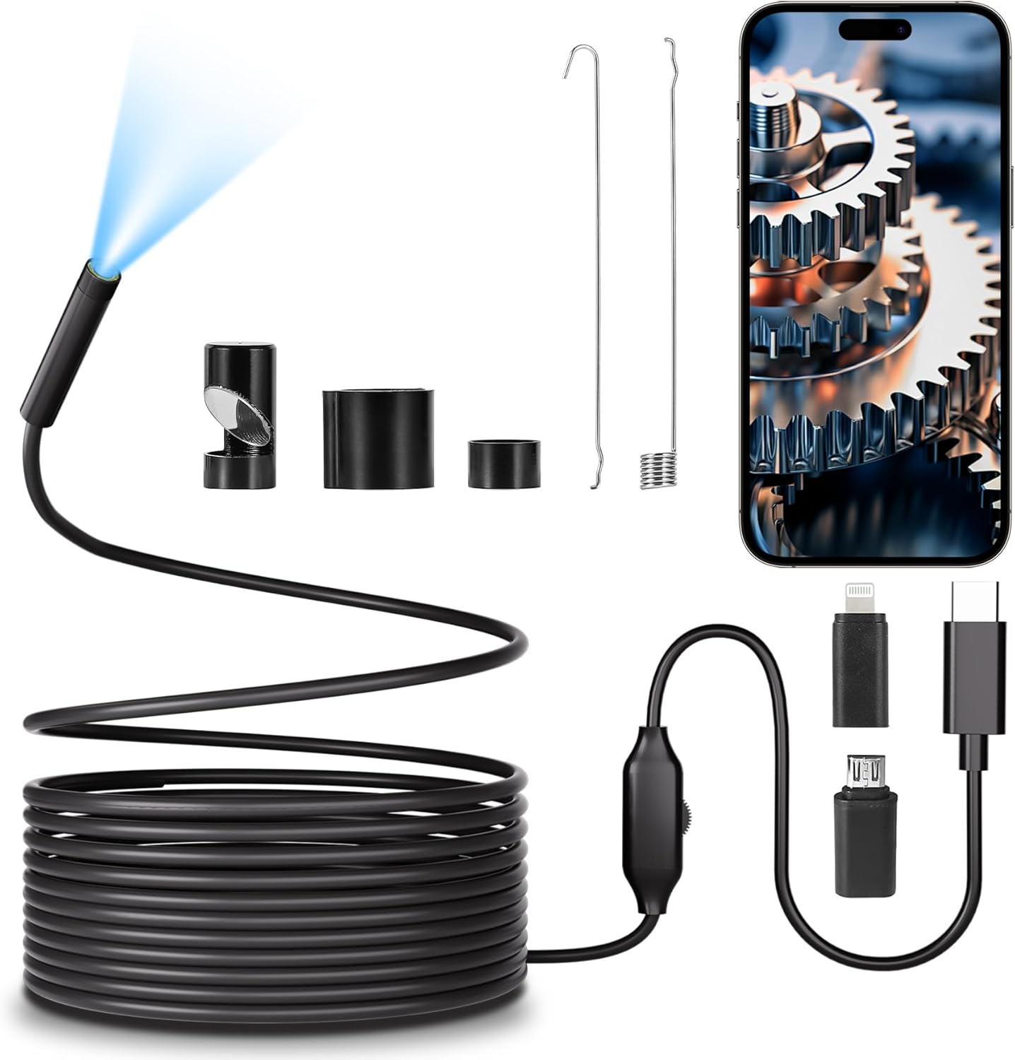 HOFENY Endoskopkamera mit LED Licht – Budget-Alternative