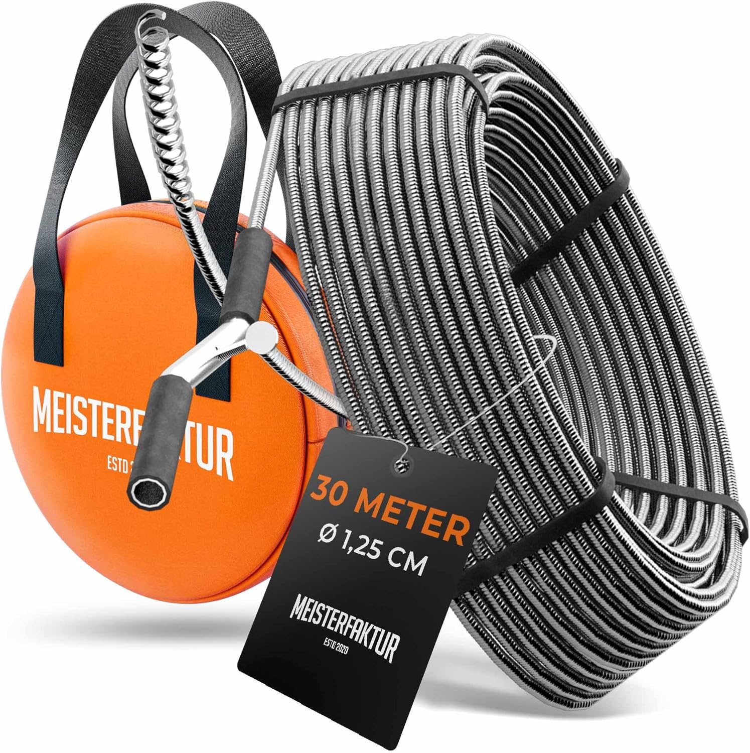 MEISTERFAKTUR Rohrreinigungsspirale 3.0 [30m] - extrem lang