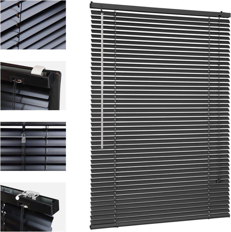 Sekey Klemmfix-Jalousie 100 × 130 cm, Schwarz
