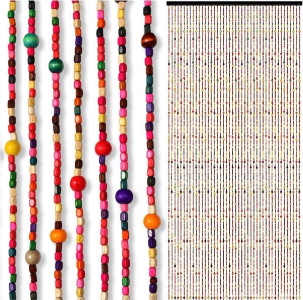 Cioquli Bambus-Perlenvorhang Bunt 90 × 200 cm