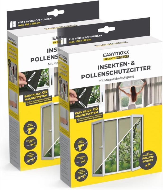 EASYmaxx Pollenschutz Magnet, 2 Stück, grau