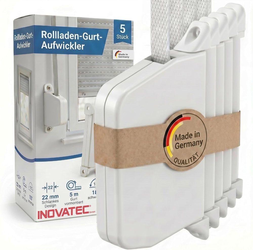 INOVATEC 5er-Set Rollladen Gurtwickler Aufputz Mini