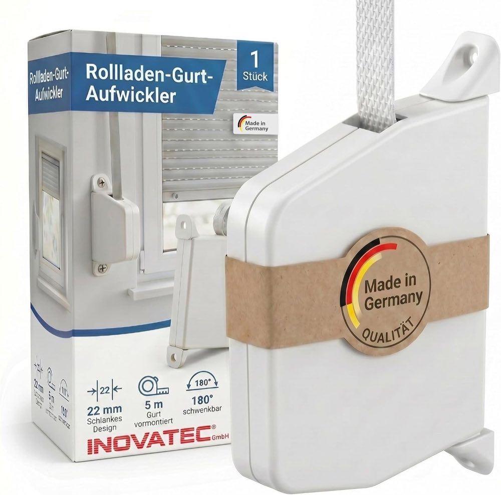 INOVATEC Rollladen Gurtwickler Aufputz Mini mit 5 m Gurt