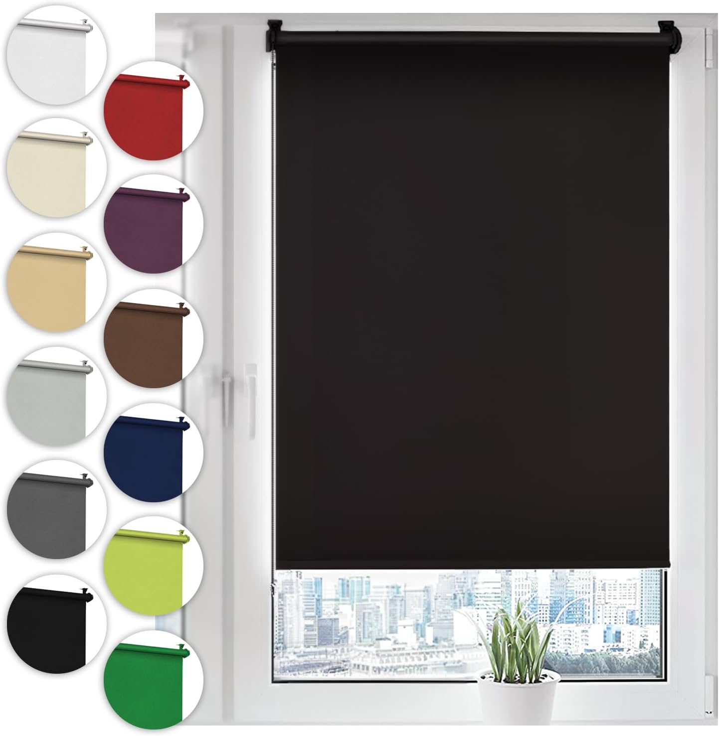 Sonello Sonello Klemmfix 60 × 130 cm Schwarz