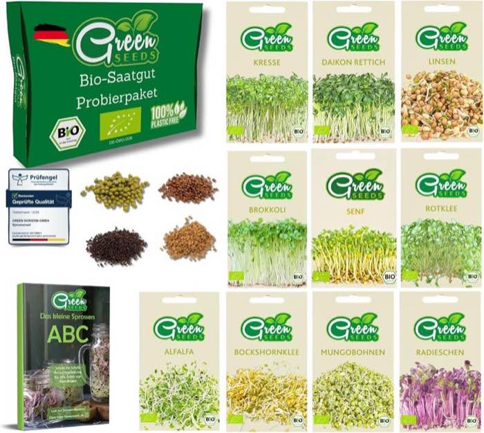 Green SEEDS BIO Keimsorten Probierset 10er