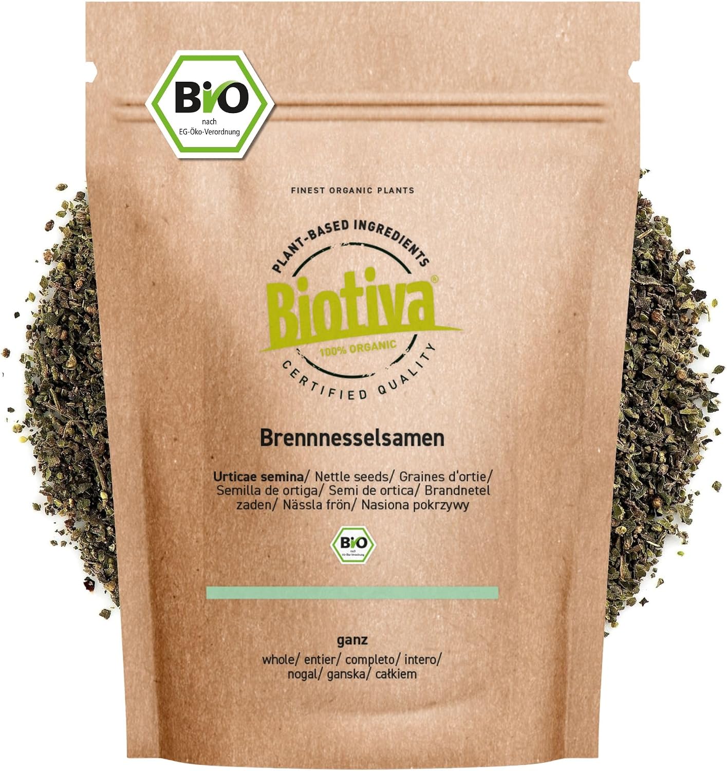 Biotiva Brennnesselsamen ganz Bio 100 g – Testsieger im Brennnesselsamen-Vergleich