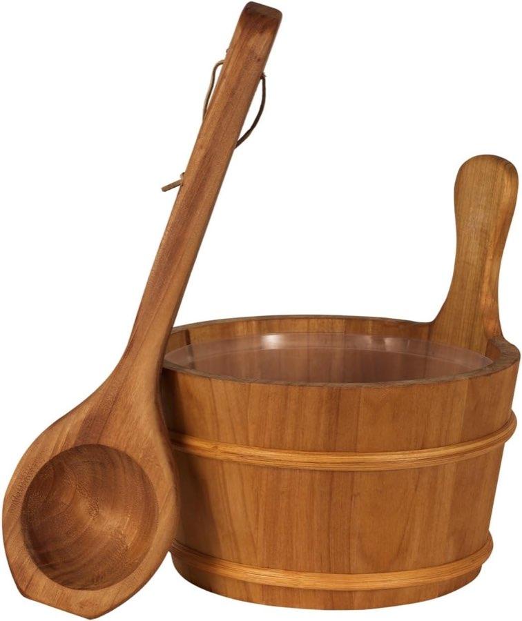 SunnyDeals Saunaset Red Cedar Eimer und Kelle