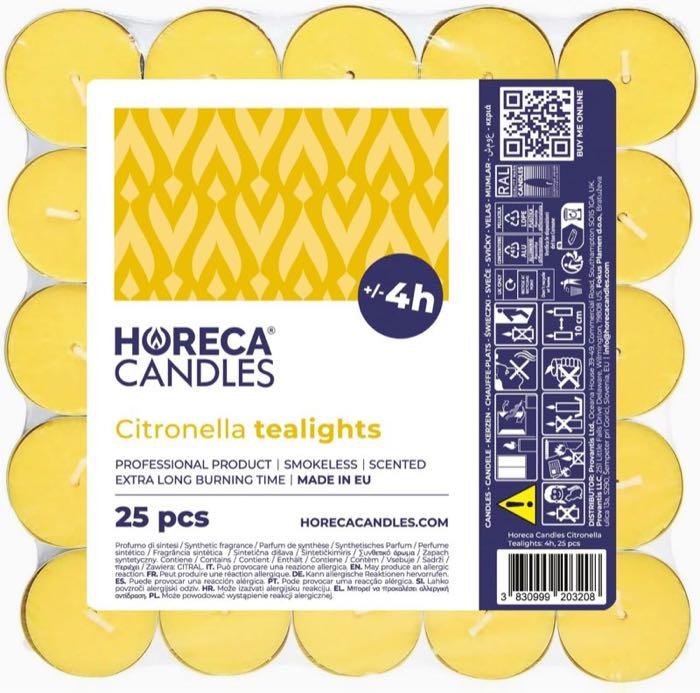HORECA Citronella Teelichter 25er