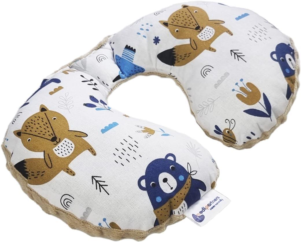 Medi Partners Nackenkissen Kinder Nackenhörnchen (Boho Animals mit beigem Minky)