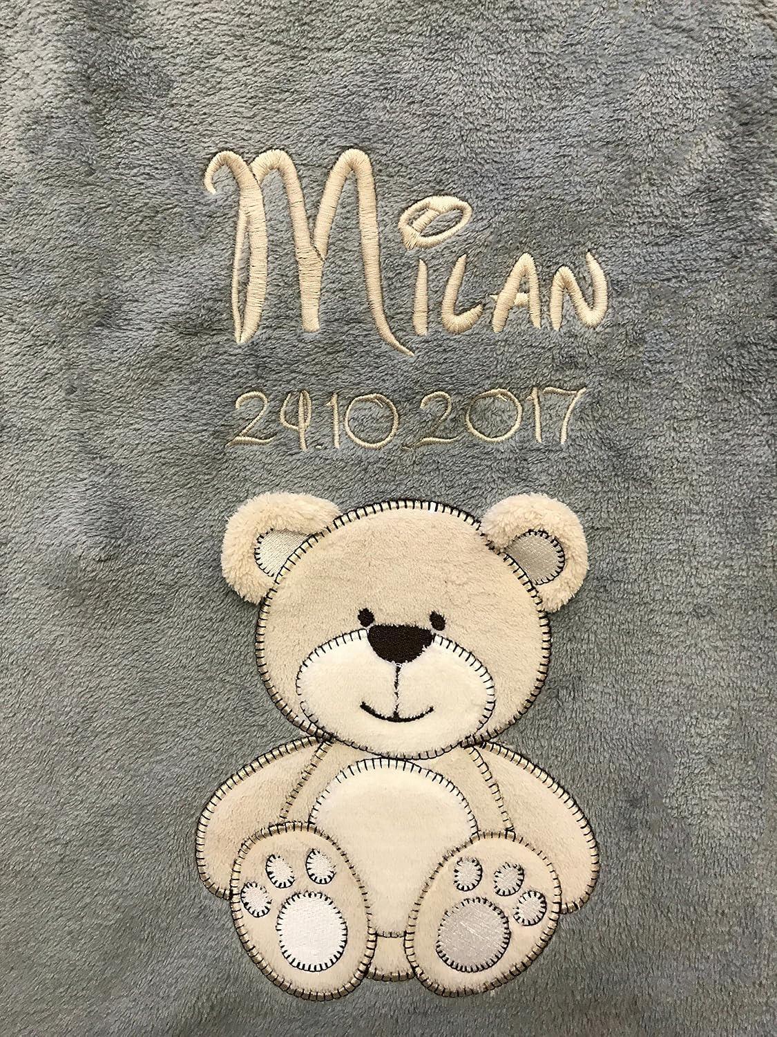 KIDDI-MEDIA Babydecke mit Name und Geburtsdatum