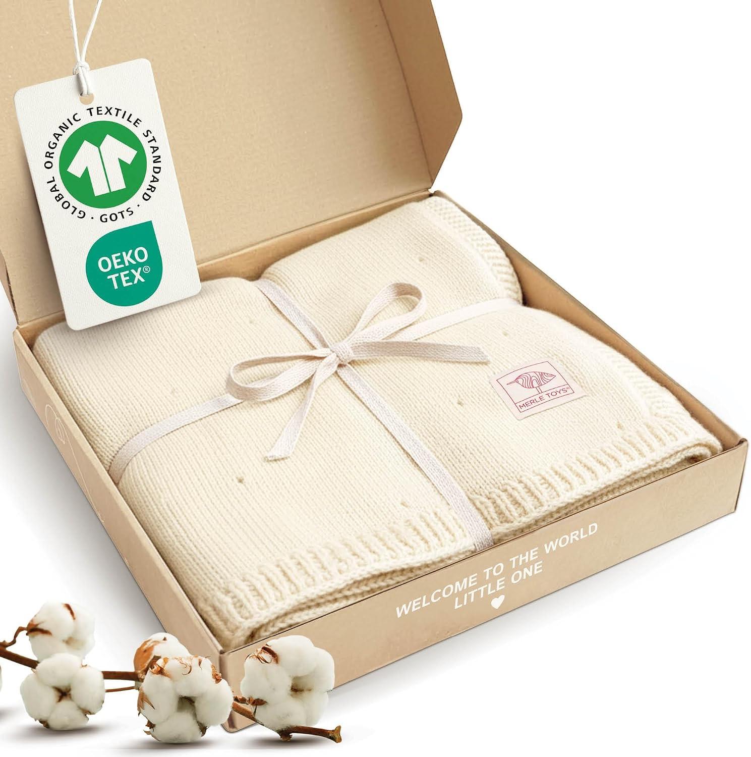 Merle Toys Babydecke Perlweiß GOTS/OEKO-TEX