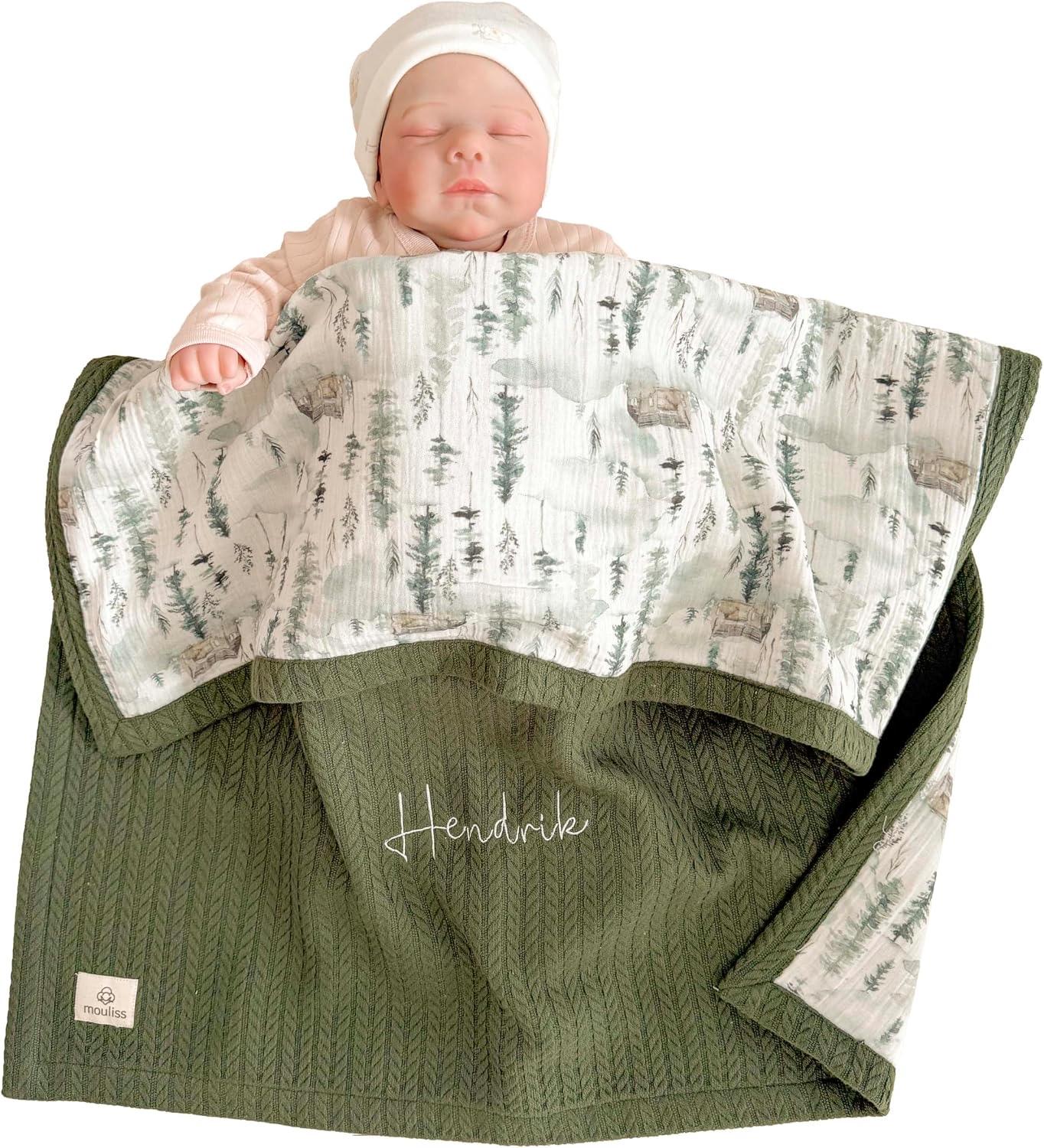 Mouliss Personalisierte Babydecke Baumwolle