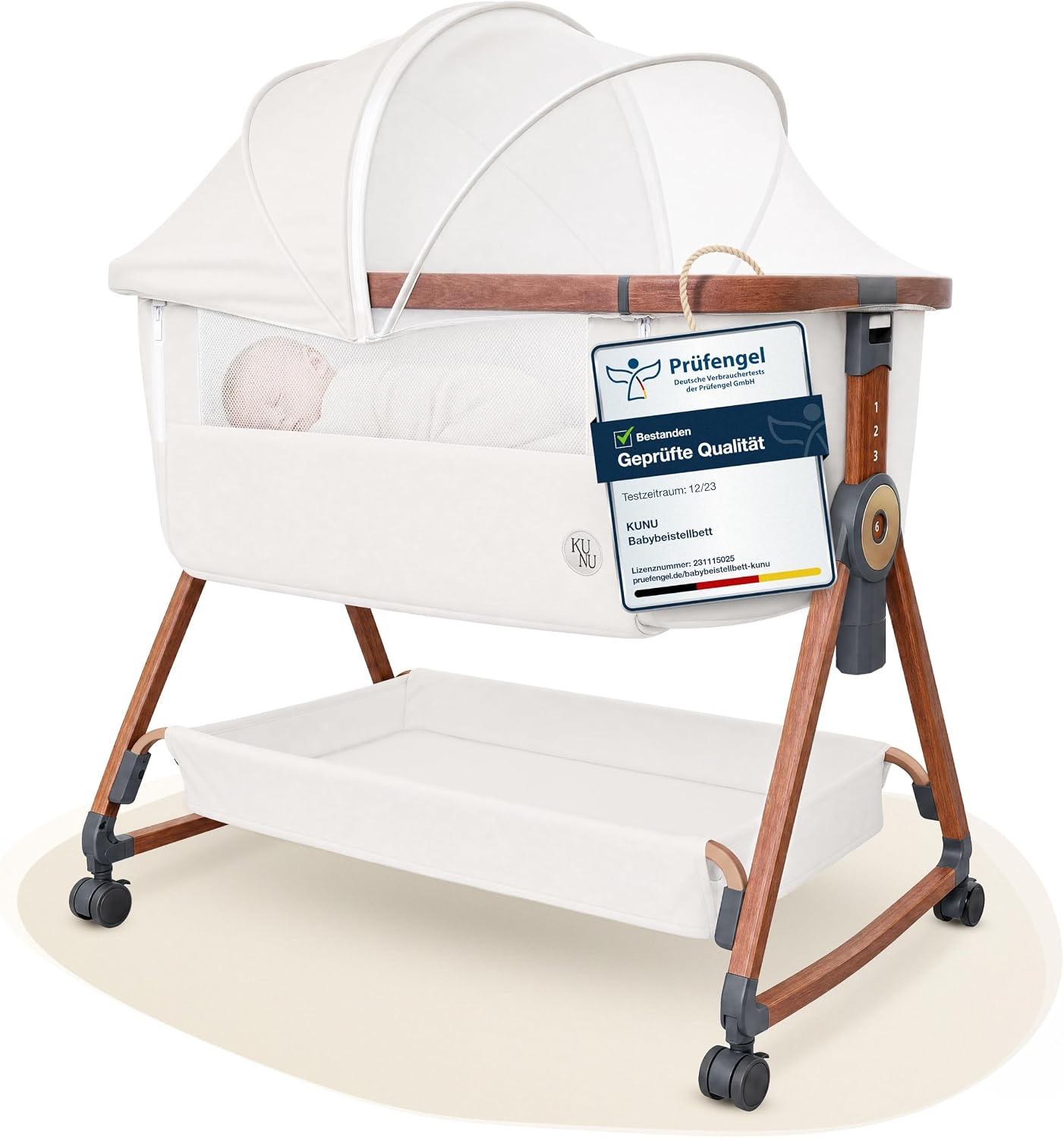 KUNU 3-in-1 Beistellbett mit Rollen