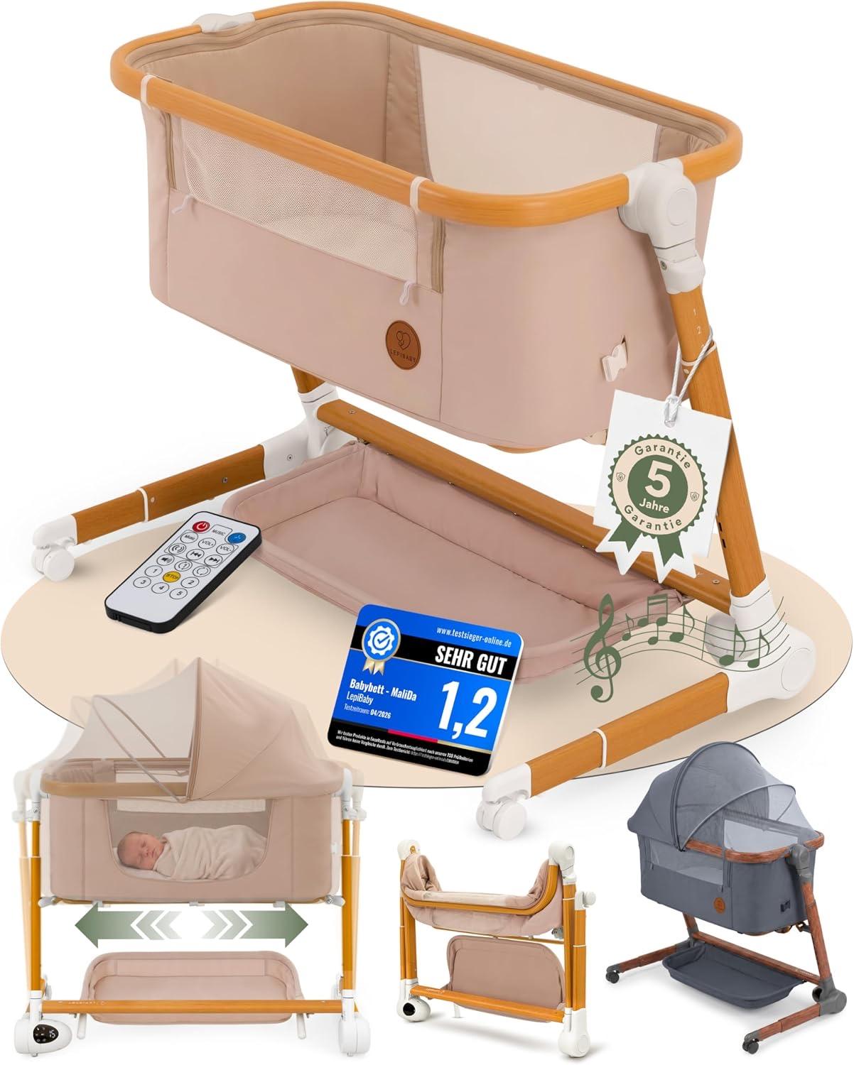 LepiBaby Elektrisches Beistellbett