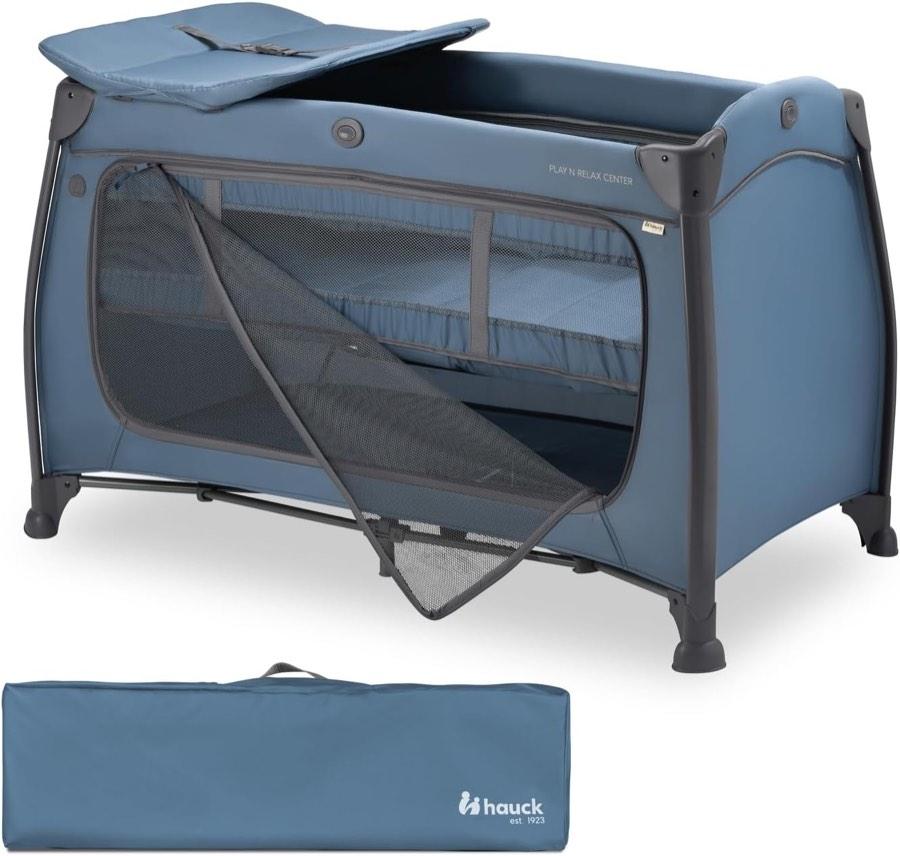 Hauck Reisebett Set mit Neugeborenen Zubehör Play N Relax Center Dark Blue