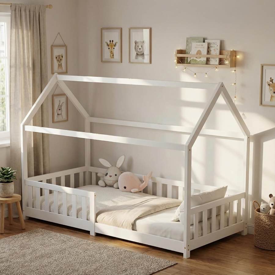 ecomi ecomi Hausbett 90x200 Weiß