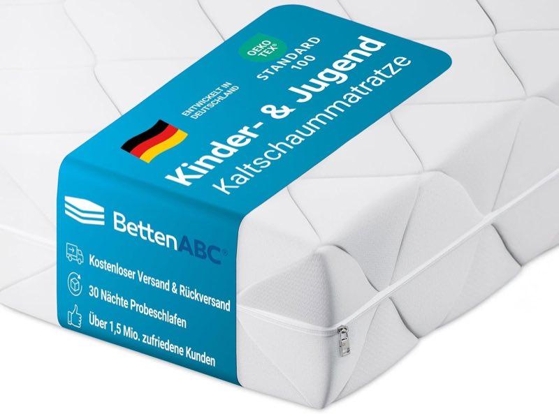 BettenABC - Matratze für Kinder & Jugendliche - 90x200 cm - Spezieller Härtegrad & Oeko-TEX-Zertifiziert