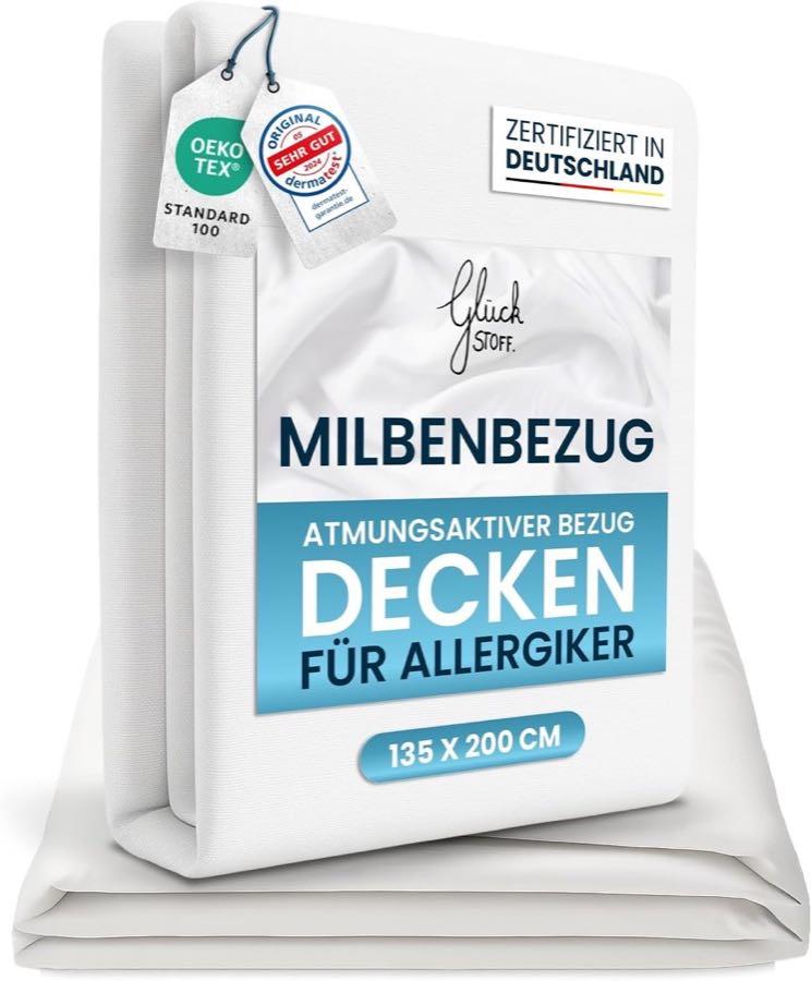 Glückstoff Milbenbezug Bettdecke 135 x 200 cm
