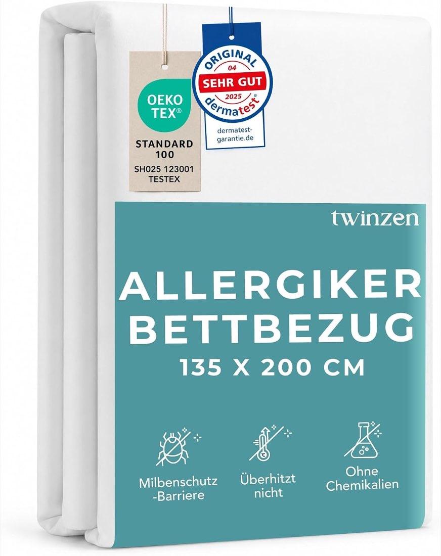 Twinzen Milbenbezug Bettdecke 135 x 200 cm