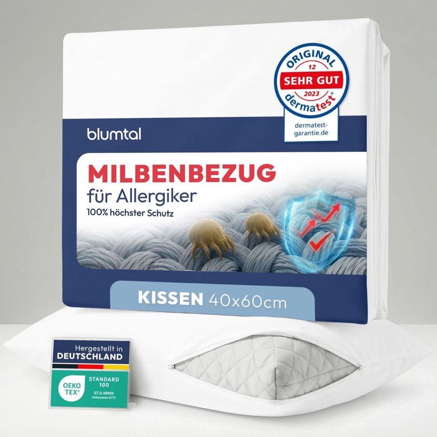 Blumtal Milbenbezug Kissen 40 x 60 cm