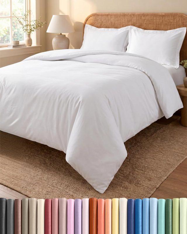 CGK Unlimited Bettwäsche 240 × 260 cm Weiß, Mikrofaser, Kissen 65 × 65 cm