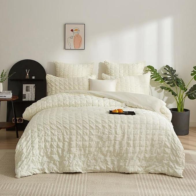 Gezu Seersucker Beige, 135×200 cm