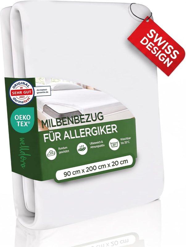 Welldora Milbenbezug Matratze 90x200x20