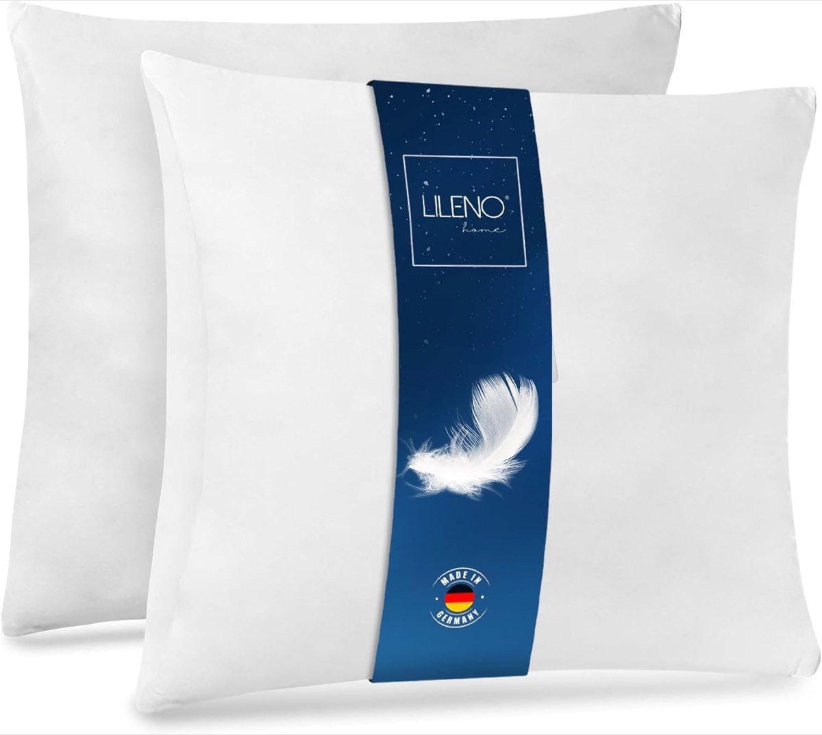 LILENO HOME Federkissen 80x80, 2er Set