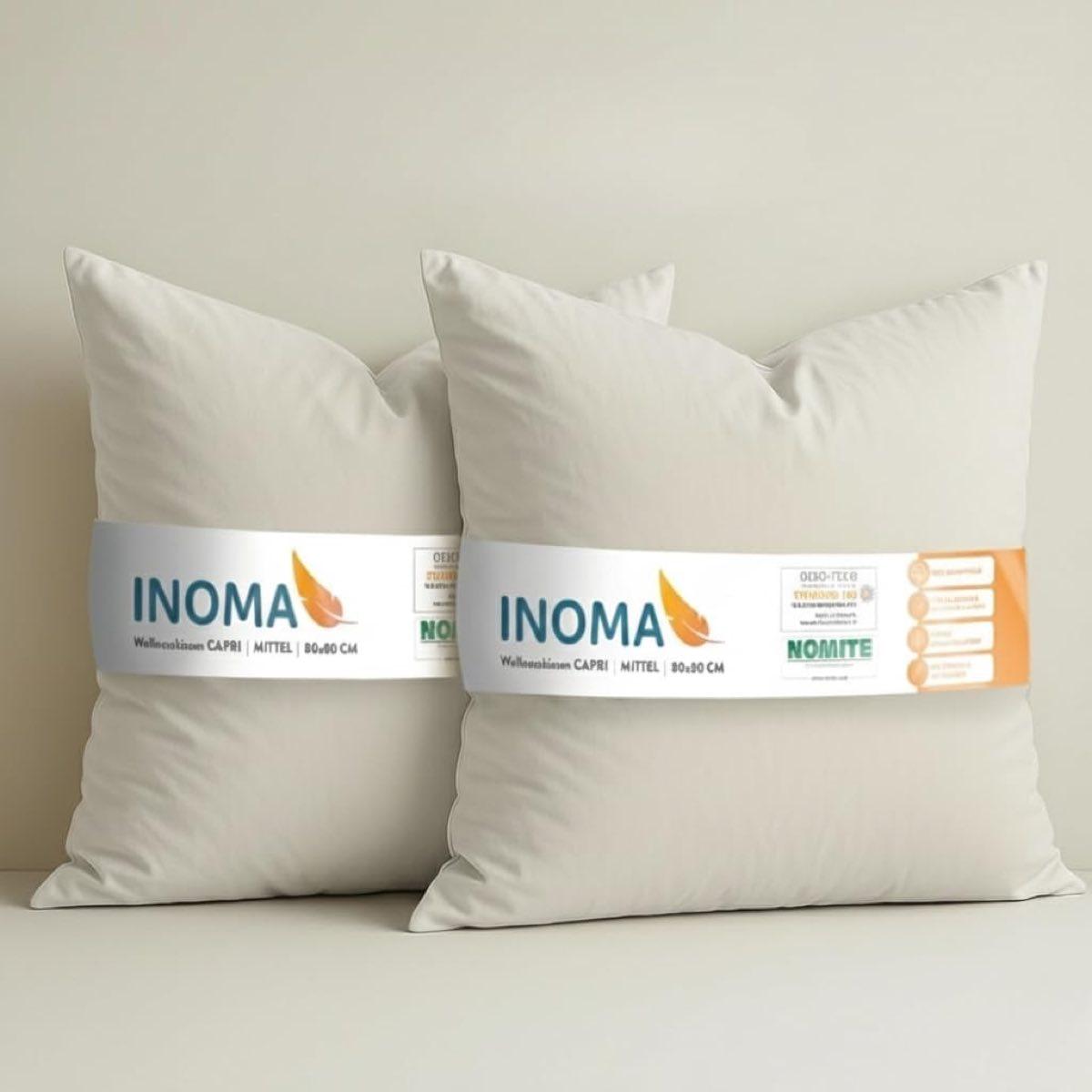 INOMA Capri 80x80, 2er Set, 90 % Federn