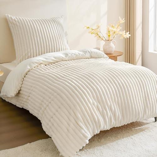 BEDELITE Flanell-Bettwäsche 135×200, 2-teilig, Cremeweiß