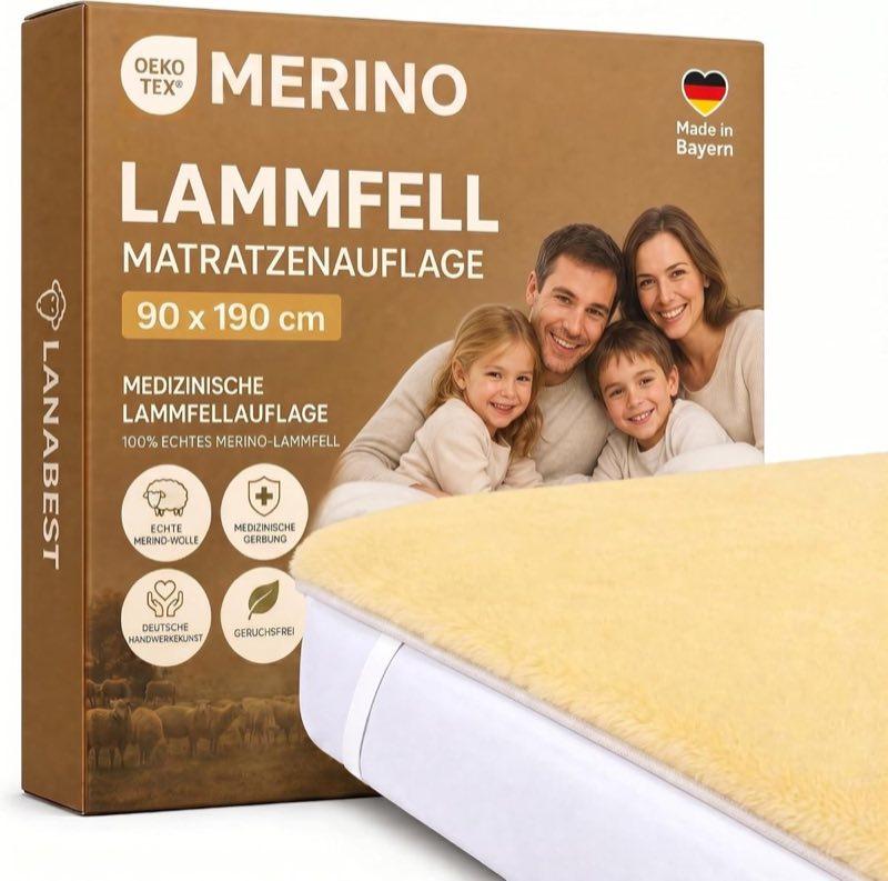 LANAMED Lammfell-Bettauflage 90 x 190 cm